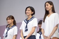 左から石井杏奈、佐久間由衣、新木優子。