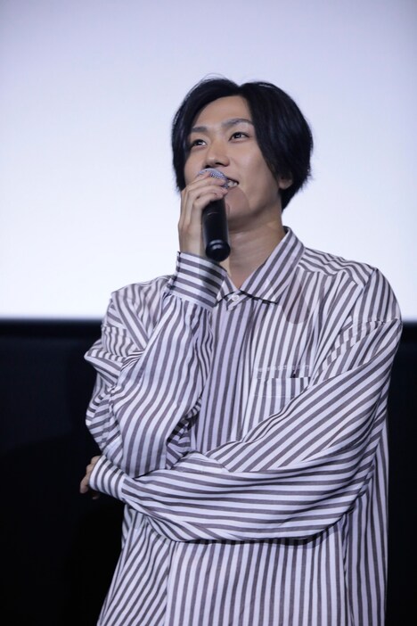 愛知舞台挨拶に登壇した早乙女太一。