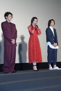左からオダギリジョー、池田エライザ、伊藤健太郎。
