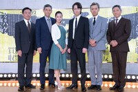 連続ドラマ「ハゲタカ」製作発表会見の様子。