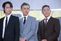 連続ドラマ「ハゲタカ」製作発表会見の様子。