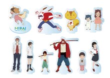 細田守監督作品全10種のシークレットアクリルスタンド（各500円）。