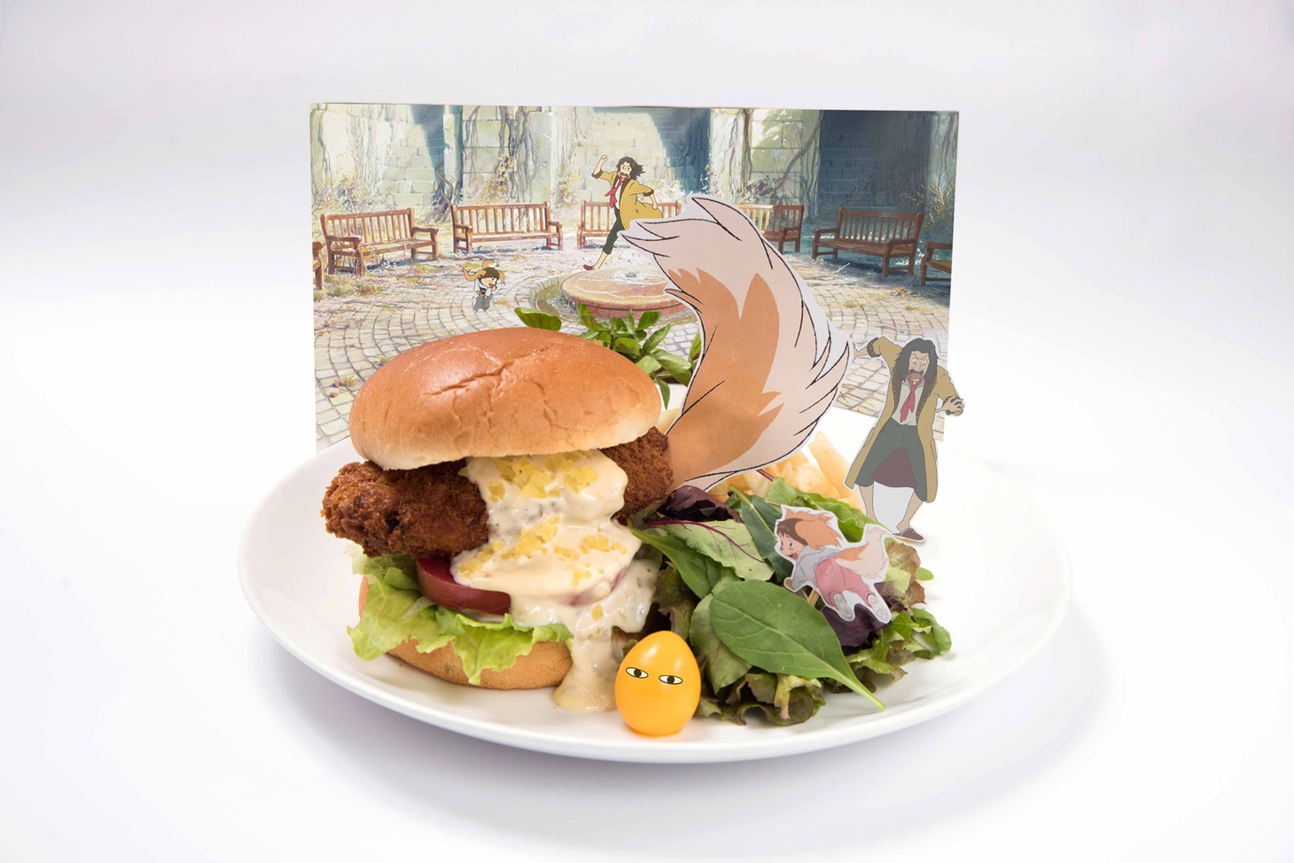 「ゆっこ返りなの！犬のくんちゃんバーガープレート」（1609円）