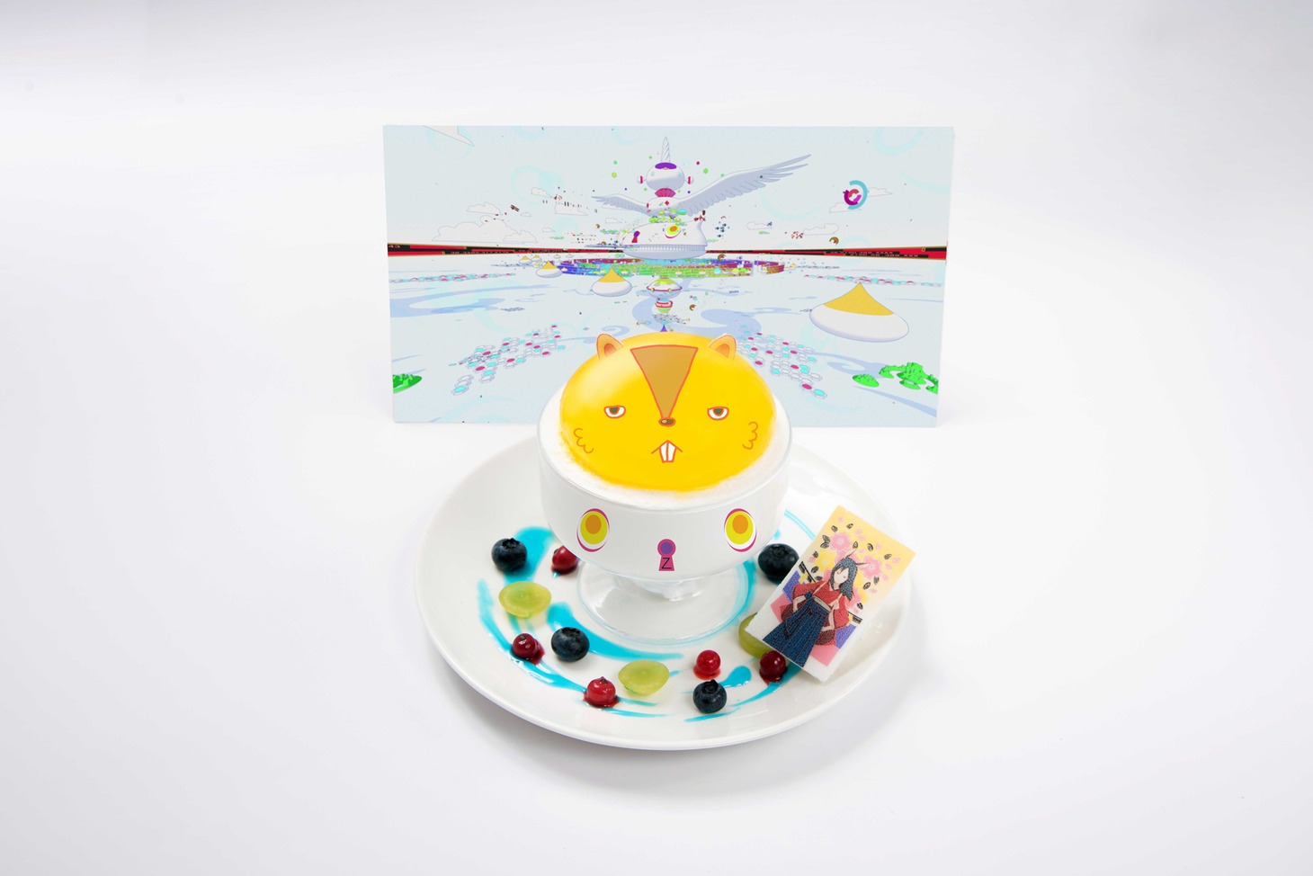 「サマーウォーズ」オリジナルコラボレーション新メニュー「OZの世界へようこそ！仮ケンジゼリーパフェ」（1393円）