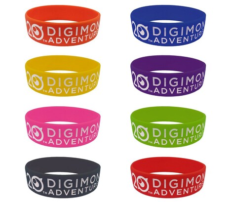 デジモン感謝祭2018 シリコンリストバンド（各700円）
