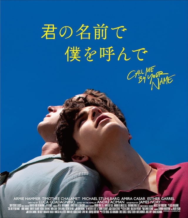 「君の名前で僕を呼んで」セル版Blu-rayのジャケット。