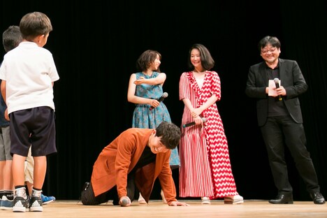 「未来のミライ」親子試写会の様子。