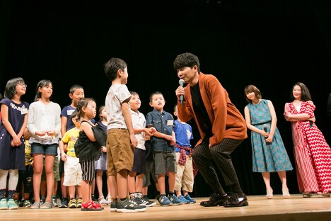 「未来のミライ」親子試写会の様子。