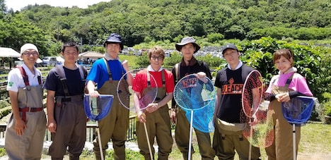 7月22日放送「緊急SOS! 池の水ぜんぶ抜く大作戦」収録時の様子。