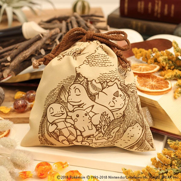 「ポケモン セピアグラフィティ 巾着袋」