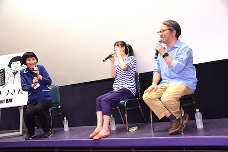 左から片桐はいり、大九明子、菊地健雄。