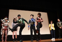 「炎神戦隊ゴーオンジャー 10 YEARS GRANDPRIX」完成披露舞台挨拶の様子。