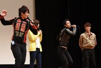 「炎神戦隊ゴーオンジャー 10 YEARS GRANDPRIX」完成披露舞台挨拶の様子。