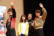 「炎神戦隊ゴーオンジャー 10 YEARS GRANDPRIX」完成披露舞台挨拶の様子。