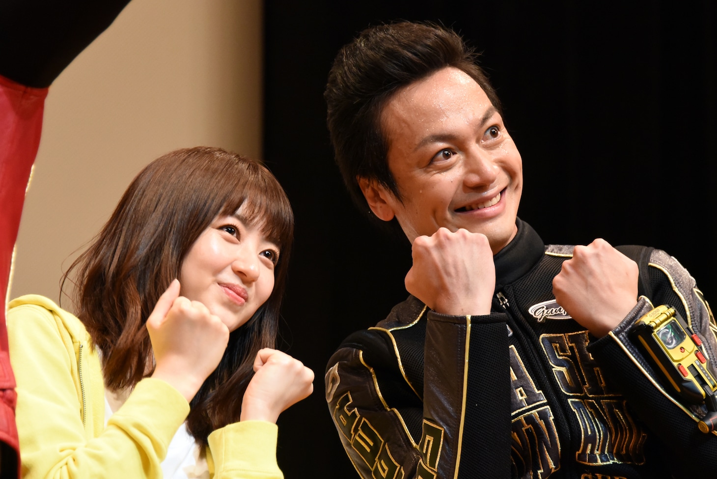 「炎神戦隊ゴーオンジャー 10 YEARS GRANDPRIX」完成披露舞台挨拶の様子。