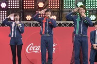 警察チェンジの様子。