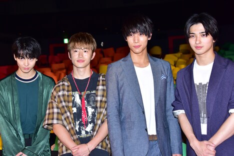 左から高杉真宙、佐野玲於、中川大志、横浜流星。