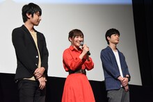 左から坂泰斗、白石晴香、大塚剛央。