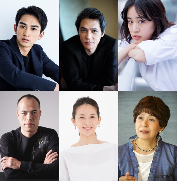上段左から町田啓太、加藤雅也、石橋静河。下段左から田中要次、陽月華、白川和子。