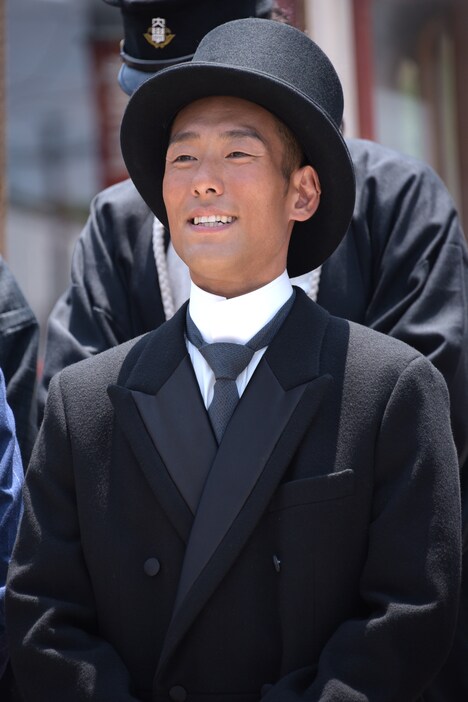 金栗四三役の中村勘九郎。