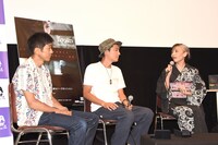 左から相澤虎之助、富田克也、マティー・ドゥー。