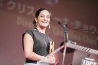 国際コンペティション部門で最優秀作品賞を獲得した「ナンシー」のプロデューサーであるミシェル・キャメロン。