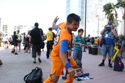 コミコン2018に参加した「ドラゴンボール」のコスプレイヤー。