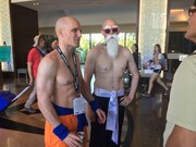 コミコン2018に参加した「ドラゴンボール」のコスプレイヤー。