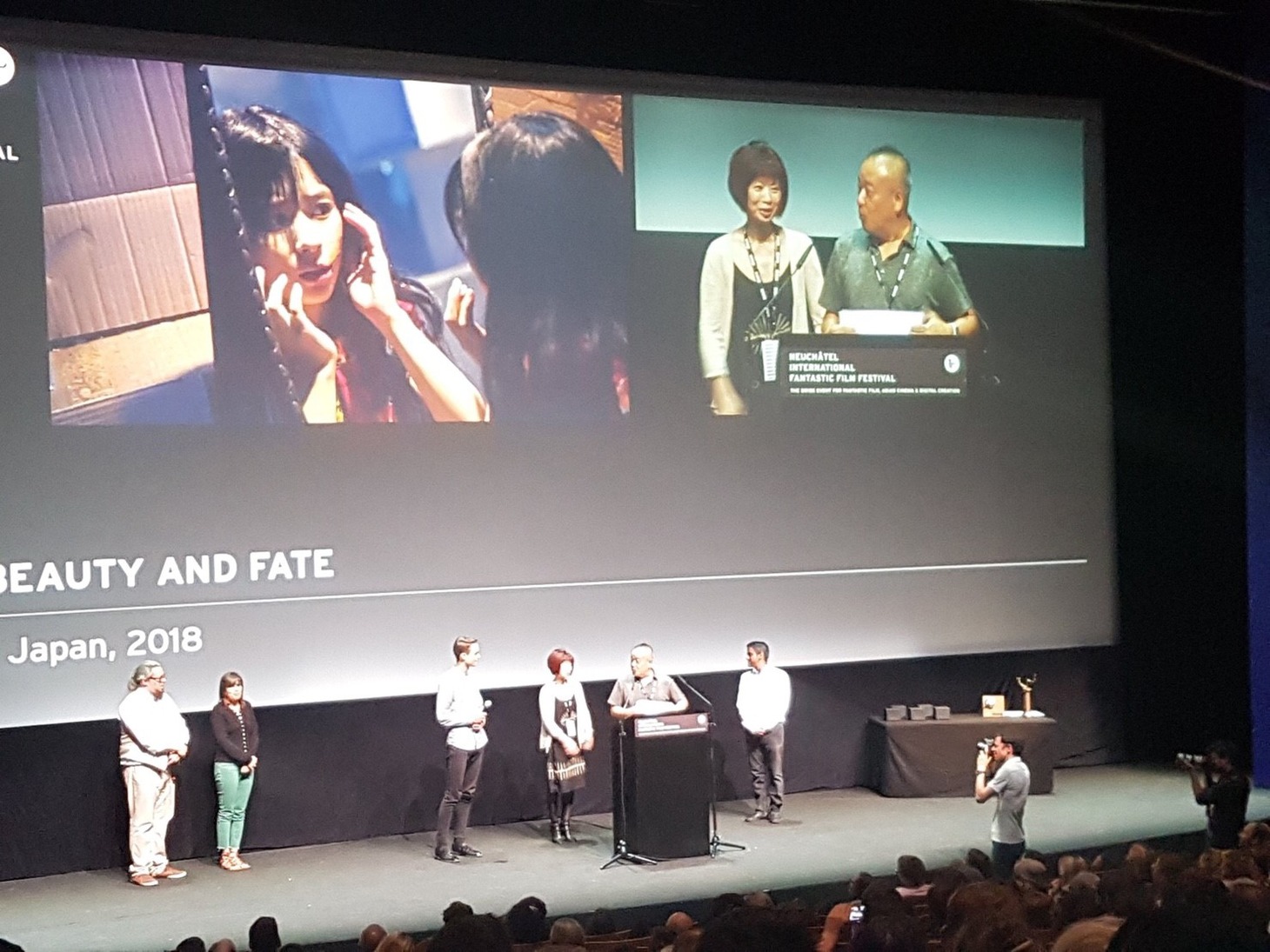 「累-かさね-」第18回ヌーシャテル国際ファンタスティック映画祭、舞台挨拶の様子。