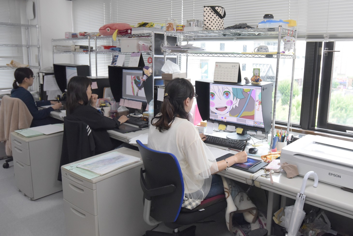 「ちいさな英雄―カニとタマゴと透明人間―」の作業風景。