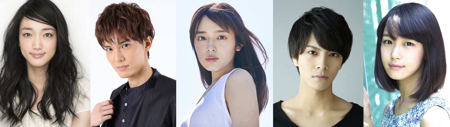 左から入山法子、水野勝、矢作穂香、中尾暢樹、加村真美。