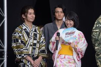 左から武田航平、越智友己、高田夏帆。