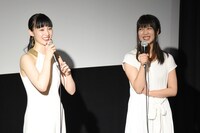 「いつも月夜に米の飯」舞台挨拶の様子。