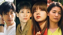 「tourist」キャスト。左から三浦春馬、水川あさみ、池田エライザ、尾野真千子。