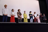 「劇場版 仮面ライダービルド Be The One」初日舞台挨拶の様子。