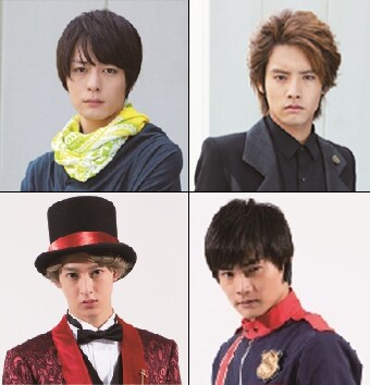 上段左から時計回りに犬飼貴丈、赤楚衛二、結木滉星、伊藤あさひ。