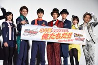 「快盗戦隊ルパンレンジャーVS警察戦隊パトレンジャー en film」公開2日目舞台挨拶の様子。