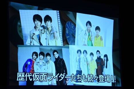 PR映像上映の様子。