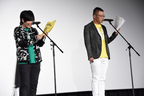 セリフを披露する山下大輝(左)、三宅健太(右)。