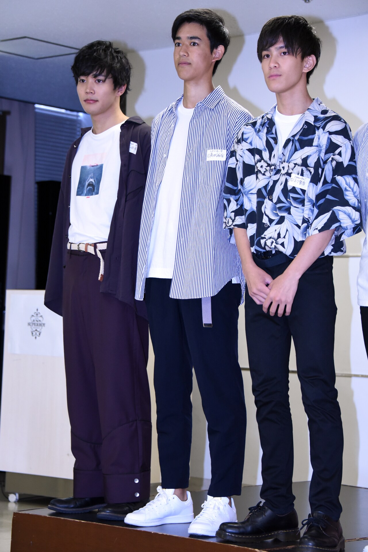 左から山田輝、高田誠哉、玉川賢吾。