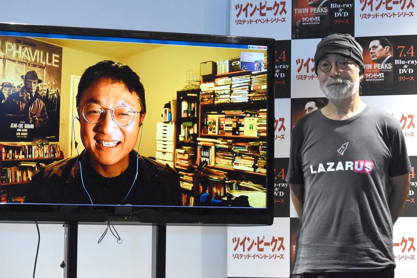「ツイン・ピークス：リミテッド・イベント・シリーズ」トークイベントの様子。左から町山智浩、滝本誠。
