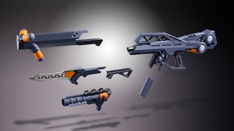 「METAL BUILD エヴァンゲリオン初号機」パレットライフルとアタッチメント。