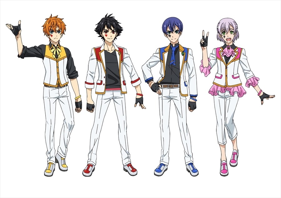 KING OF PRISM -Shiny Seven Stars-」より、Theシャッフルの設定画。左