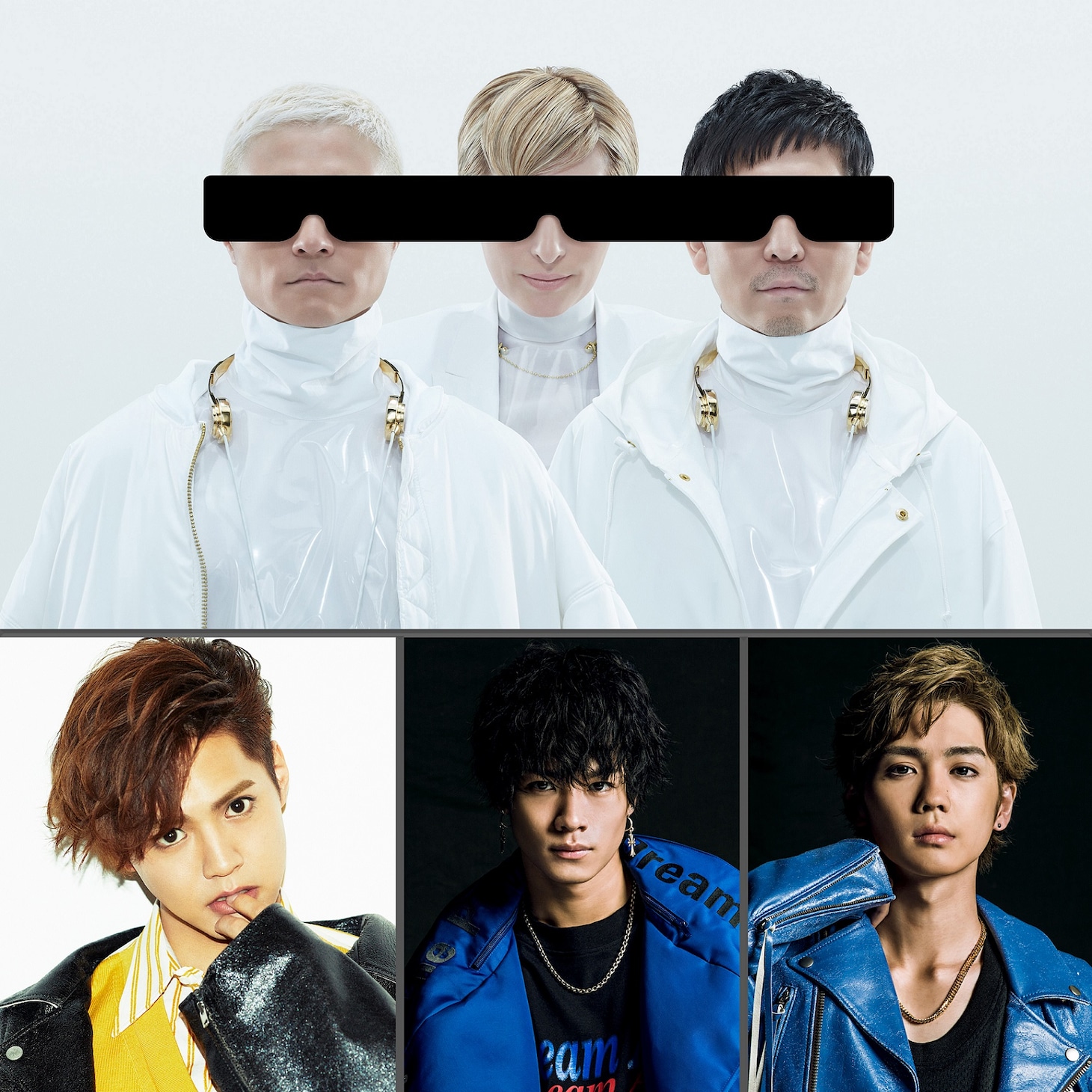 上から時計回りにm-flo、吉野北人、川村壱馬、片寄涼太。
