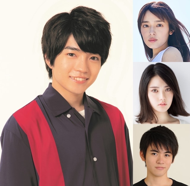 左から時計回りに西畑大吾、矢作穂香、北香那、広田亮平。