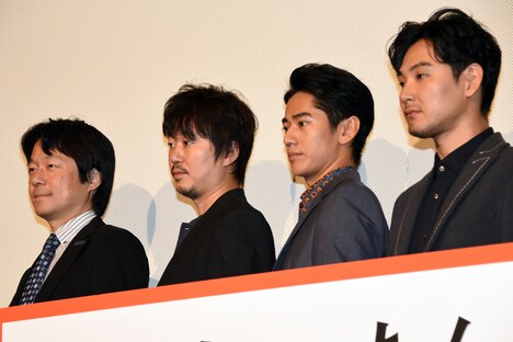 「泣き虫しょったんの奇跡」の舞台挨拶の様子。