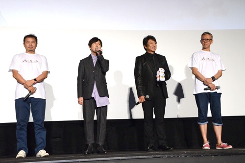 左から伊藤秀樹、神谷浩史、井上和彦、大森貴弘。