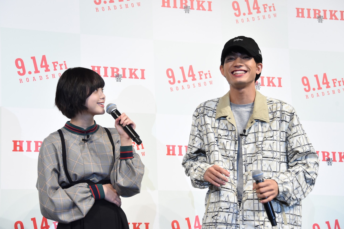 平手友梨奈（欅坂46）と板垣瑞生（M!LK）。