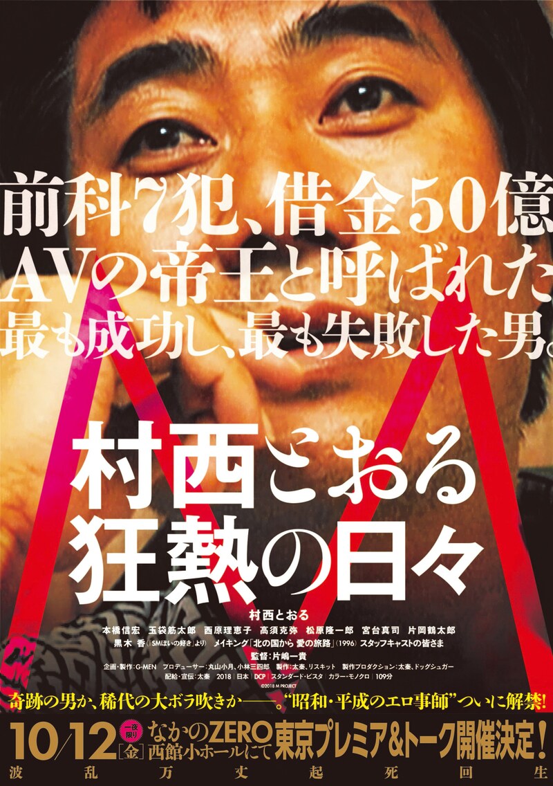 「M/村西とおる狂熱の日々」ティザービジュアル