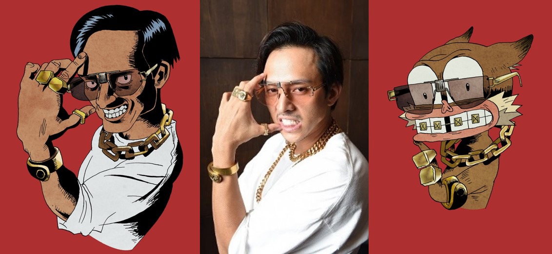 西見祥示郎によるイラストとWilly a.k.a. Shinnosuke Mitsushima。
